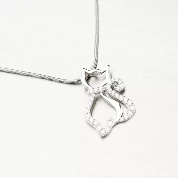 Strieborný prívesok mačka PKL-3130