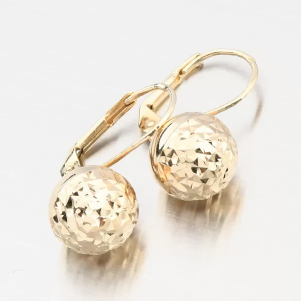 Zlaté náušnice loptičiek 12r-749