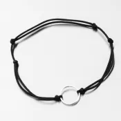 Náramok čierny povrázkový 74-5186B-Black