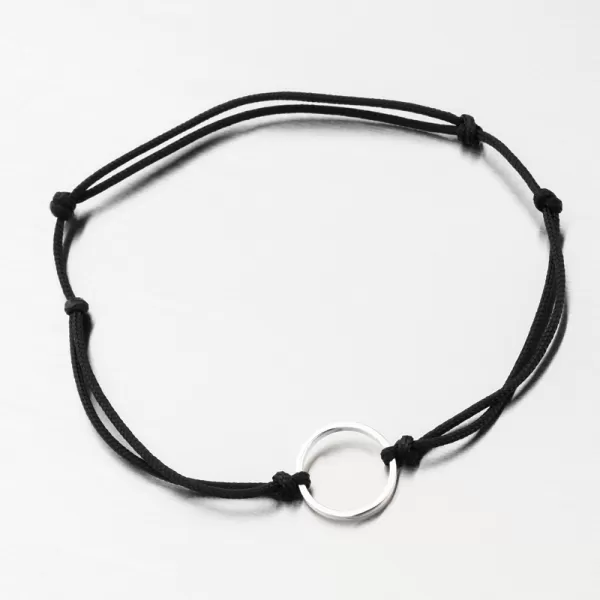 Náramok čierny povrázkový 74-5186B-Black