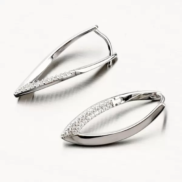 Visiace strieborné náušnice so zirkónmi PKL-2127