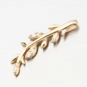 Zlatý prívesok vetvička so zirkónmi 13R-421