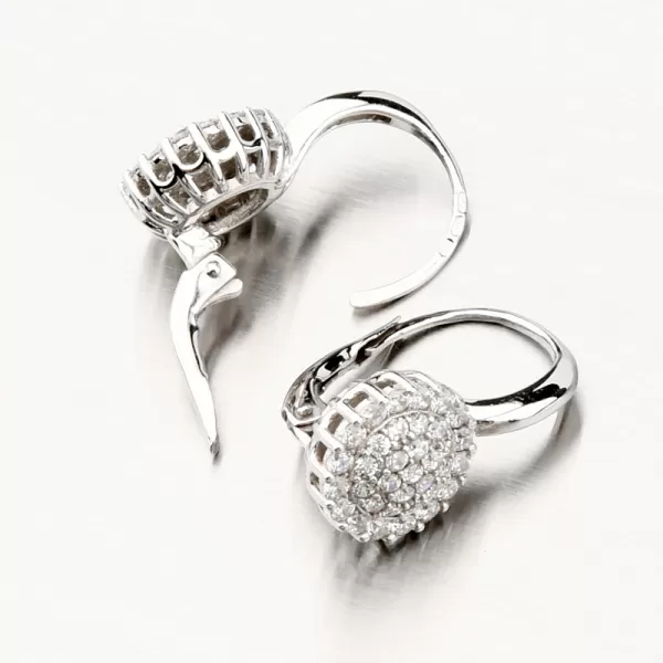 Dámske náušnice biele zlato 585 zirkón 668P-120284