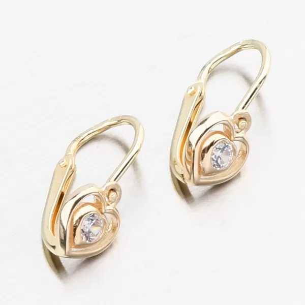 Zlaté náušnice so zirkónmi 52DN-2752ZB