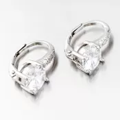 Strieborné náušnice so zirkónmi