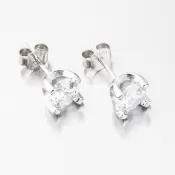 Strieborné náušnice kôstky so zirkónom UPST-122798-6