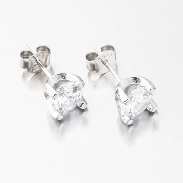 Strieborné náušnice kôstky so zirkónom UPST-122798-6