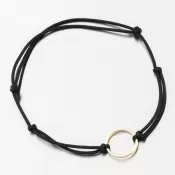 Náramok čierny povrázkový 74-5186ZL-Black