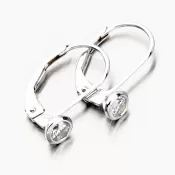 Náušnice z bieleho zlata so zirkónom 52DZ-8007B-KL-ZIR