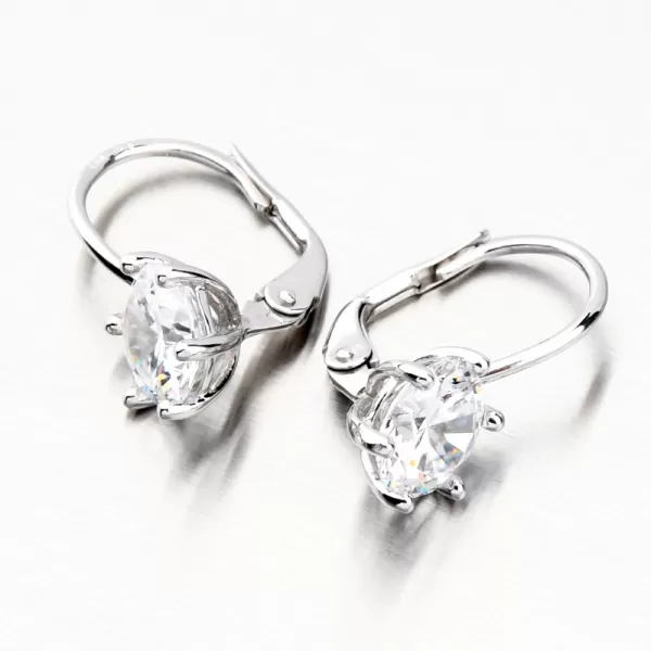 Náušnice z bieleho zlata so zirkónom 10938B-NK-ZIR