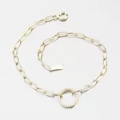 Dámsky náramok žlté zlato 585 zirkón DZF5728-ZL-ZIR