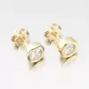 Pozlátené strieborné náušnice kôstky so zirkónom UPST-122259