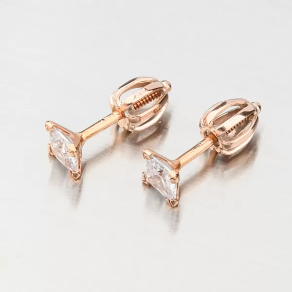 Dámske náušnice ružové zlato 585 zirkón 52GZ-5022-CV