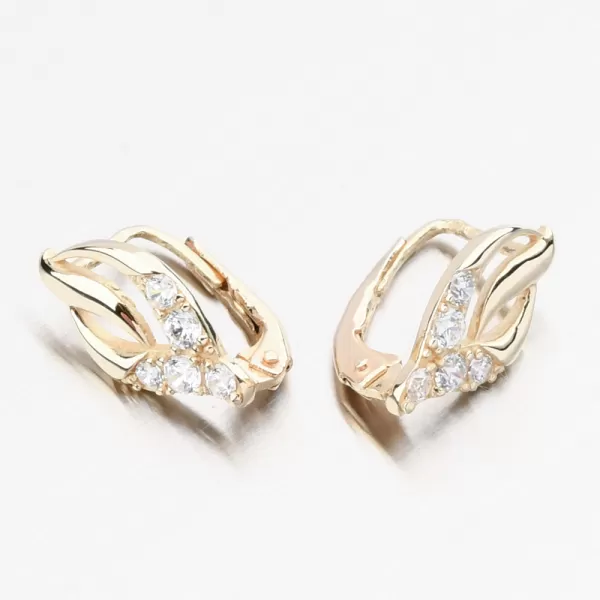 Zlaté náušnice so zirkónmi 663p-20406