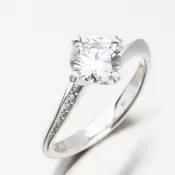 Dámsky prsteň z bieleho zlata DZF 4688-B-ZIR