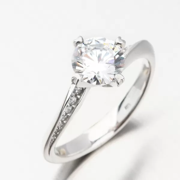 Dámsky prsteň z bieleho zlata DZF 4688-B-ZIR