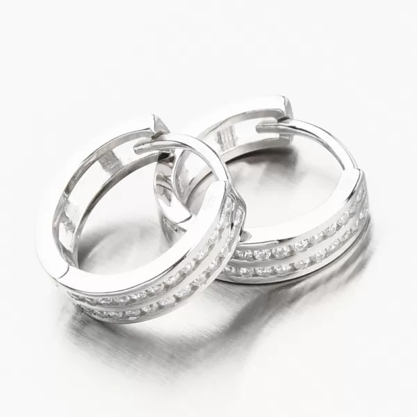 Strieborné kruhy so zirkónmi PKL-2179