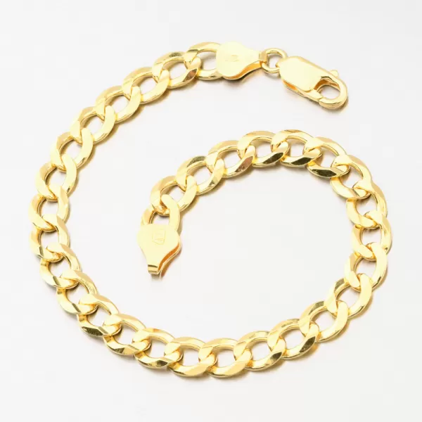 Strieborný pozlátený náramok Pancer CHRS-08-180-FLAT-CONC-AU