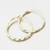 Strieborné kruhy vo farbe žltého zlata 20 mm PKL-2203