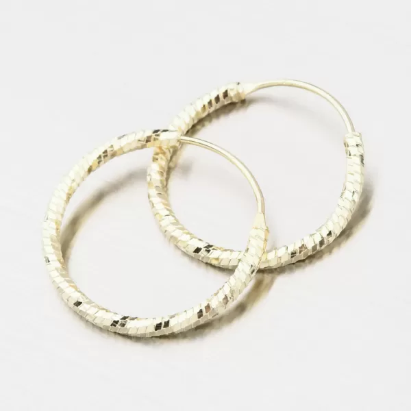 Strieborné kruhy vo farbe žltého zlata 20 mm PKL-2203