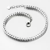 Strieborný náramok so zirkónmi PKL-4011