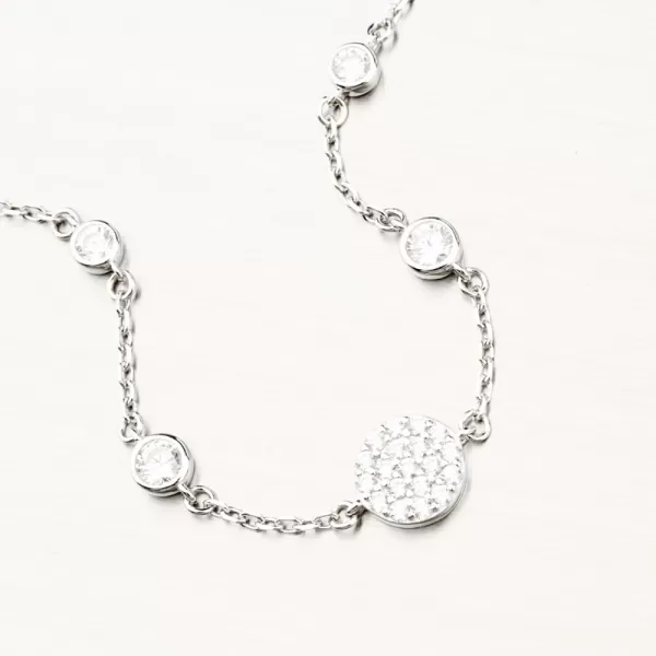 Strieborný náramok so zirkónmi PKL-4008