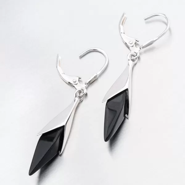 Strieborné náušnice s Onyx PKL-2272