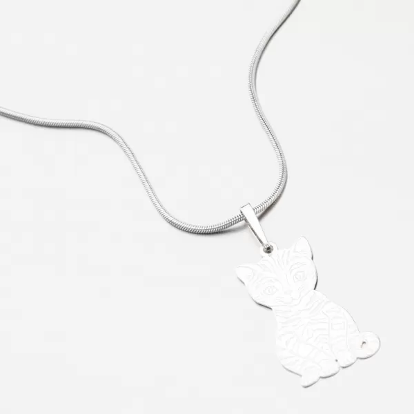 Strieborný prívesok mačka PAMŠ-130546-Ag