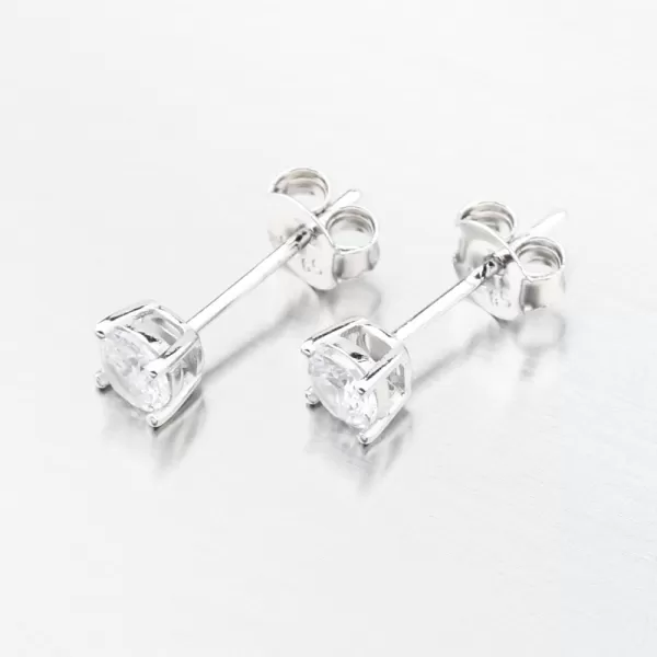 Strieborné náušnice kôstky so zirkónom UPST-121671