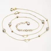 Zlatý náhrdelník so zirkónmi PKL25-004