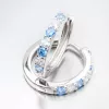 Strieborné kruhy s modrými zirkónmi PKL-2268