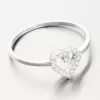 Dámska obrúčka z bieleho zlata 585 zirkón so srdiečkom 11R-344