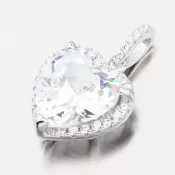 Strieborný prívesok srdca HST-13314