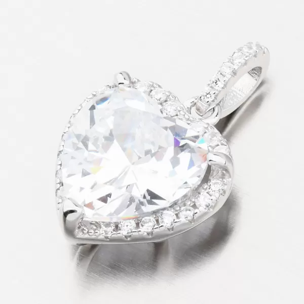 Strieborný prívesok srdca HST-13314