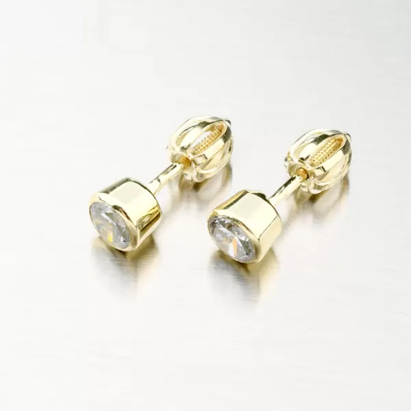 Dámske náušnice žlté zlato 585 so zirkónom 52GZ-3035Z-SR