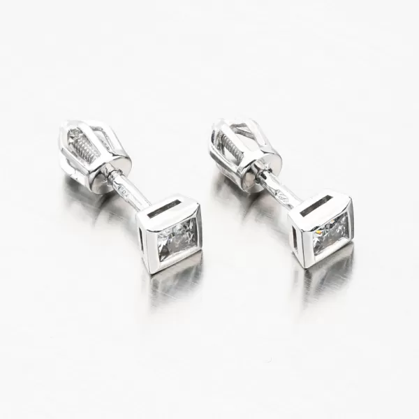 Dámske náušnice biele zlato 585 zirkón 52GZ-8043-B