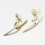 Náušnice so zlatou podložkou DZF2032-ZL-ZIR