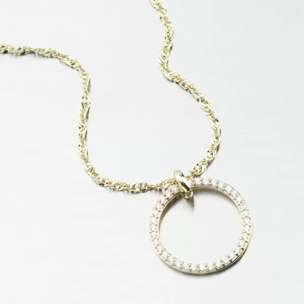 Prívesok zo žltého zlata DZF3775-ZL-ZIR