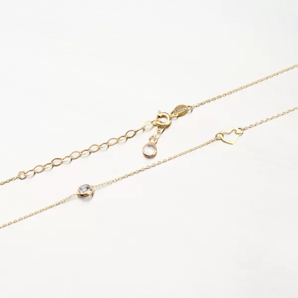 Zlatý náhrdelník so zirkónmi PKL25-004