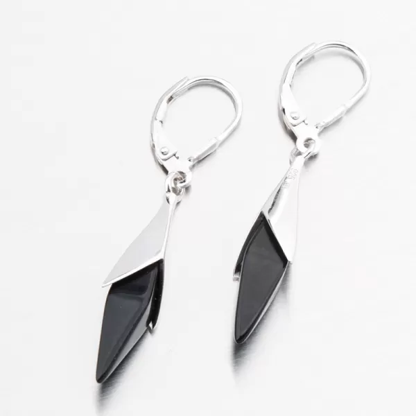 Strieborné náušnice s Onyx PKL-2272