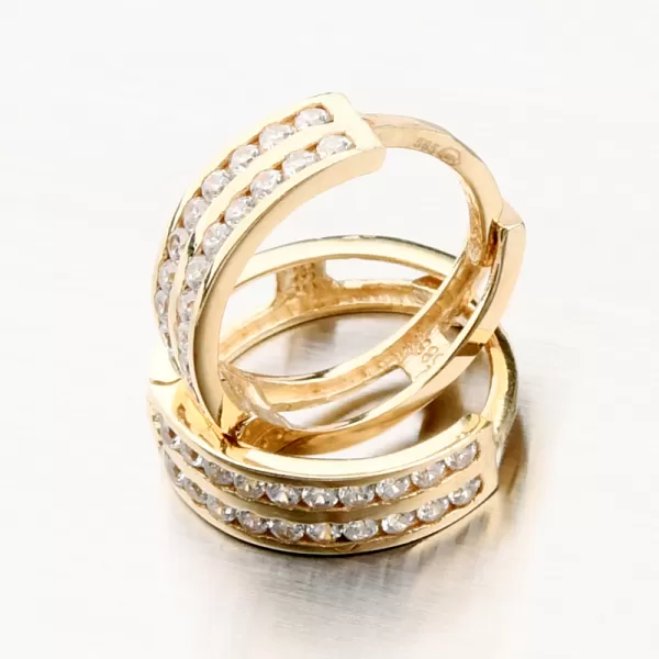 Zlaté krúžky so zirkónmi PKL22-041