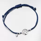 Strieborný náramok struka BST-14374-modrý