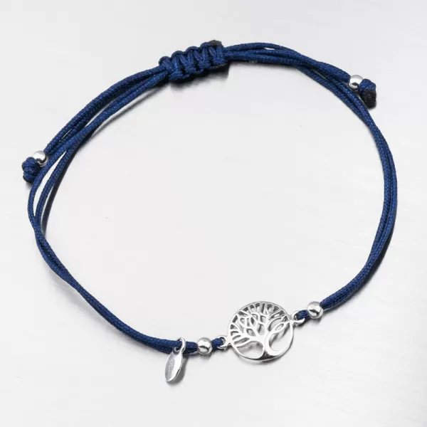 Strieborný náramok struka BST-14374-modrý