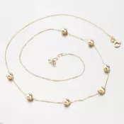 Zlatý náhrdelník s guličkami GCA15-010