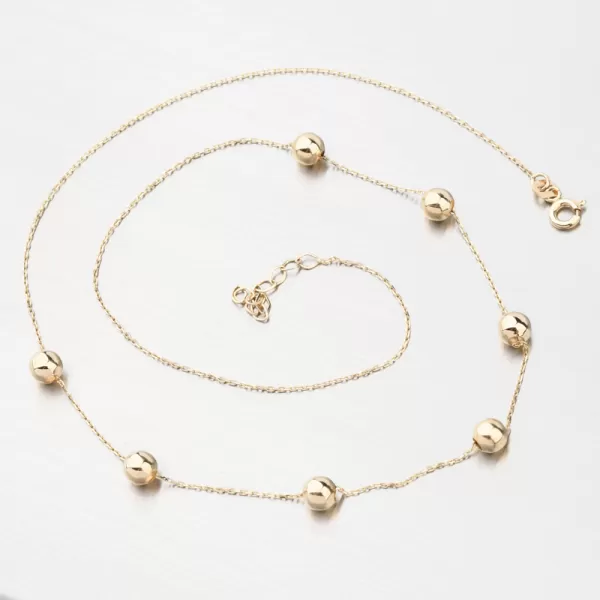 Zlatý náhrdelník s guličkami GCA15-010