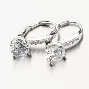 Strieborné náušnice so zirkónmi PKL-2153