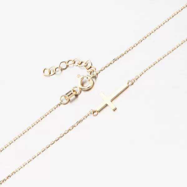 Zlatý náhrdelník s krížom GCA15-009