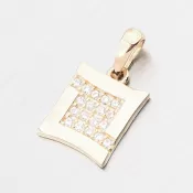 Zlatý prívesok so zirkónmi 43-22100