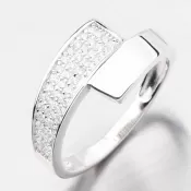 Strieborný prsteň so zirkónmi PKL-1064