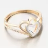 Prsteň so srdiečkami zlatý 585 GCA11-002
